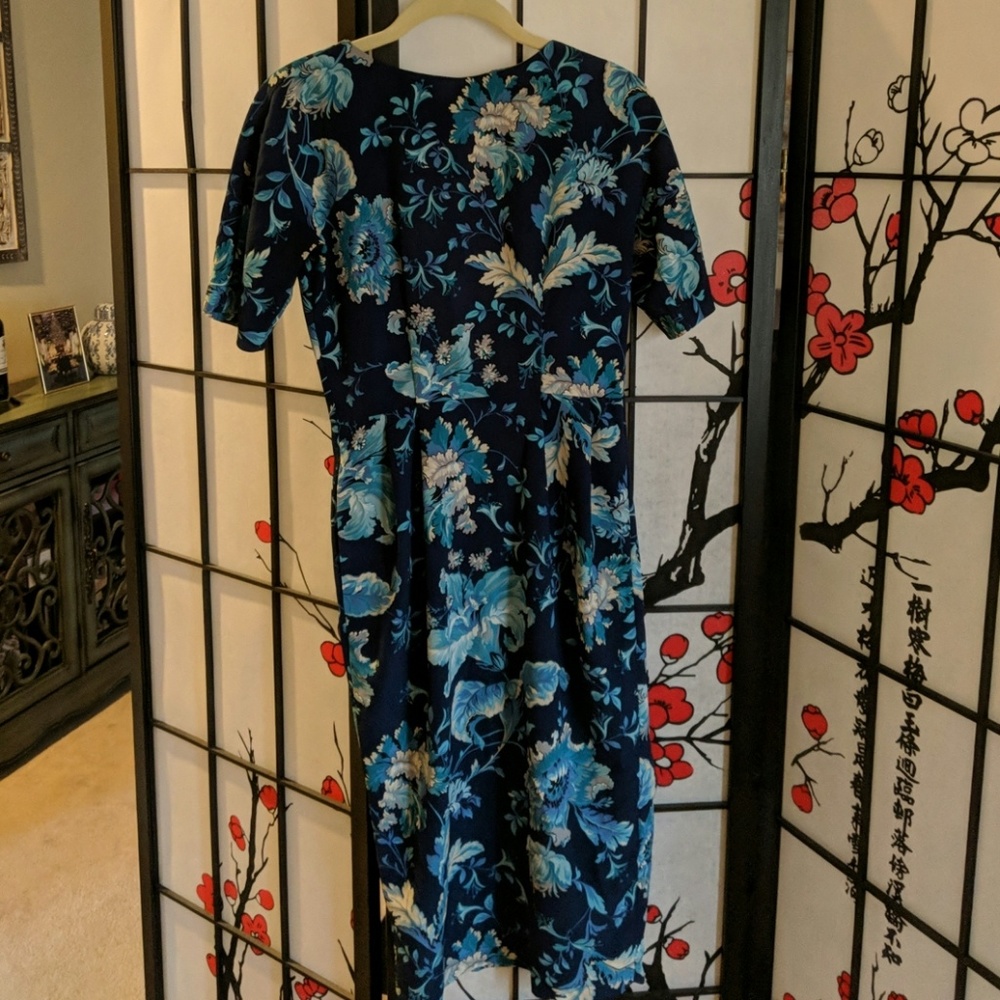 Asos blue floral print dress